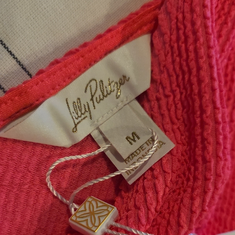 Lilly Pulitzer Vibrant Pink V-Neck Midi Dress - Picture 4 of 11